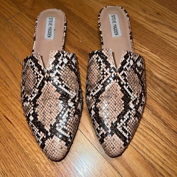 Steve Madden Snake Skin slides size 9.5 - Picture 2 of 3
